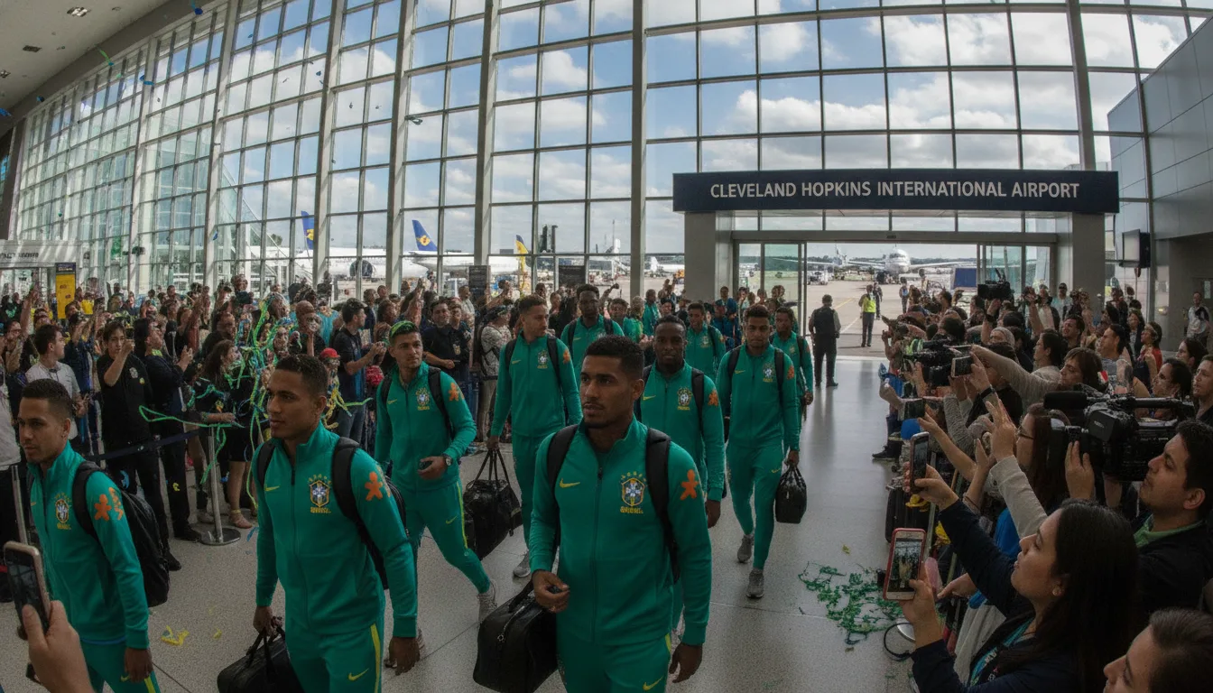 Jogadores da Seleção Brasileira chegando no Aeroporto de Cleveland para amistoso | Imagine Company - Agência de Marketing e Vendas em Goiânia - GO - BRASIL