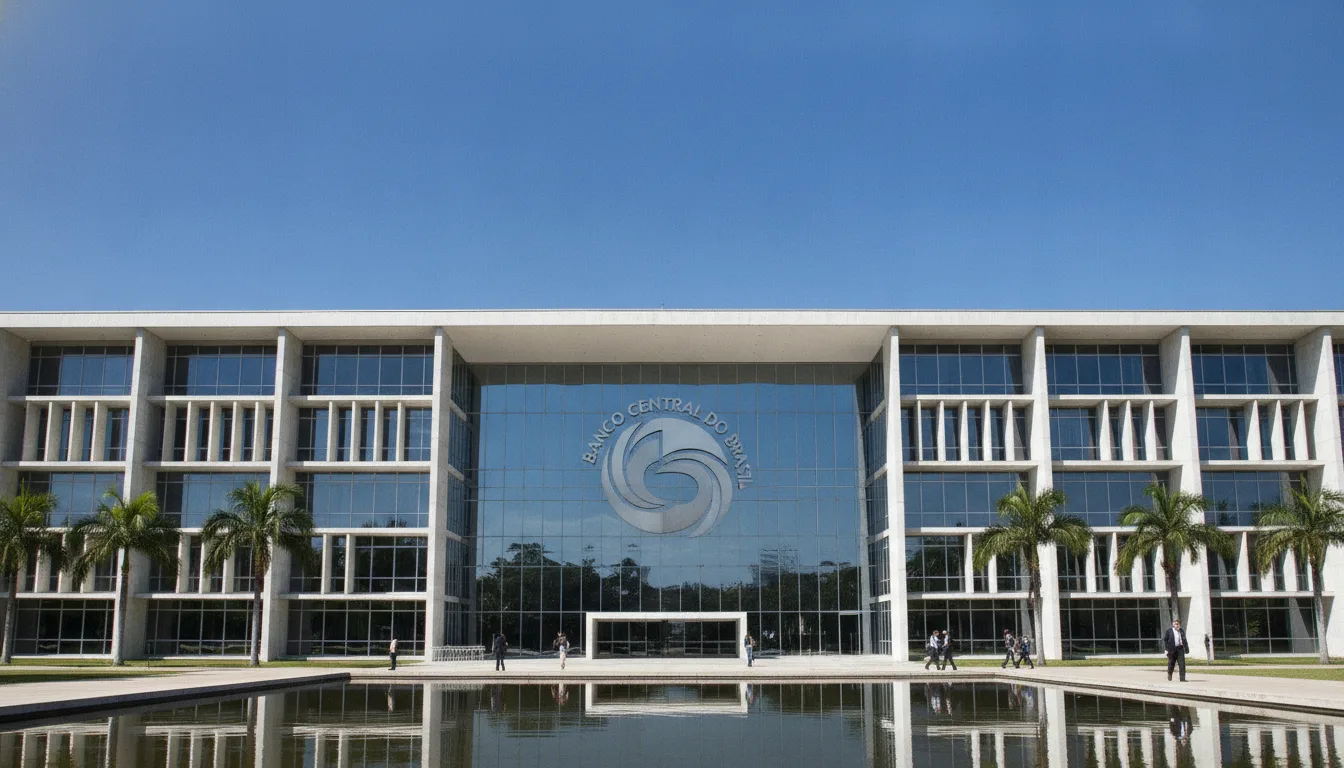Fachada do Banco Central do Brasil refletida em espelho d'água | Imagine Company - Agência de Marketing e Vendas em Goiânia - GO - BRASIL