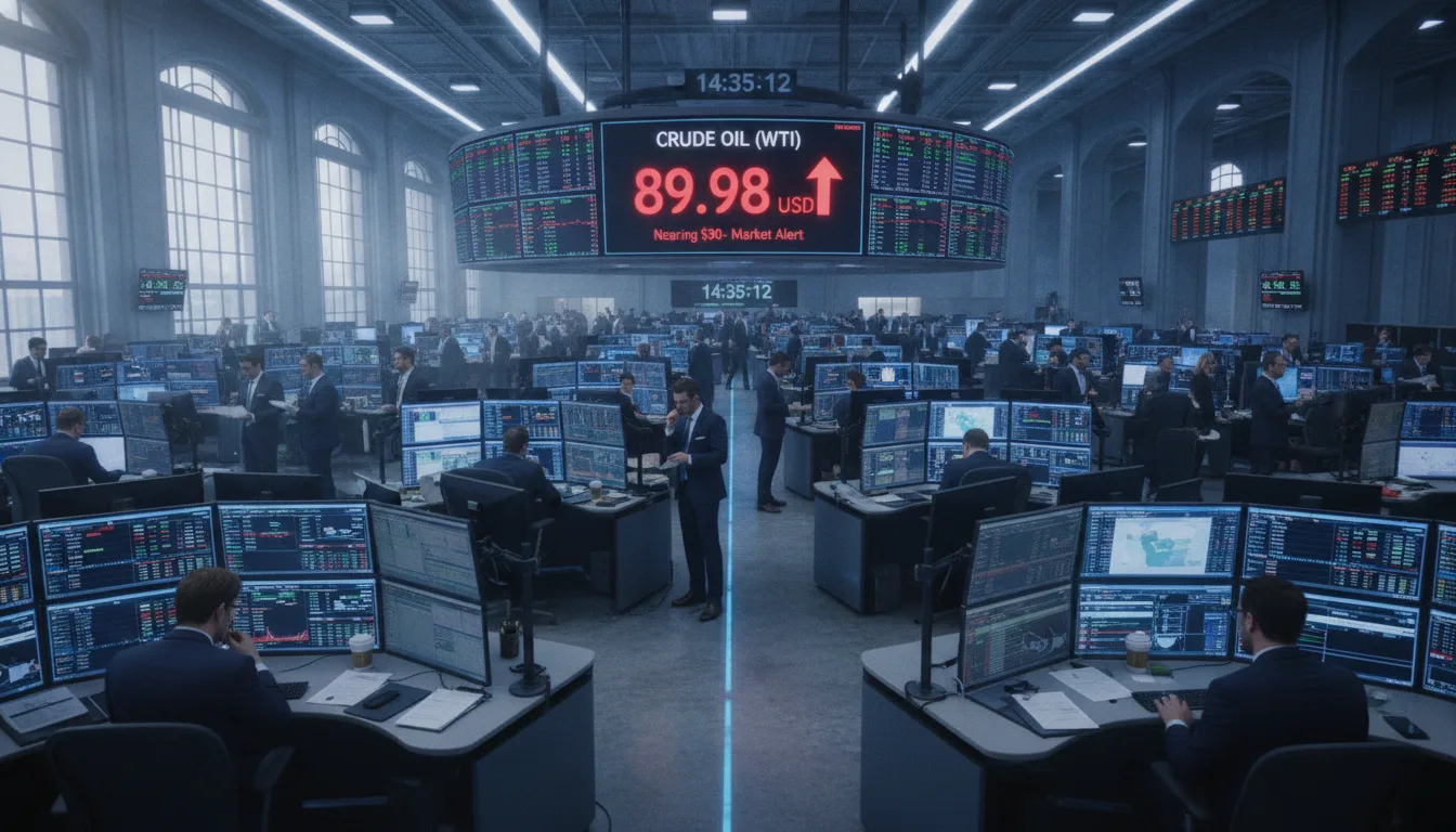 Sala de operações financeiras com monitores exibindo cotações de petróleo e Ibovespa. | Imagine Company - Agência de Marketing e Vendas em Goiânia - GO - BRASIL