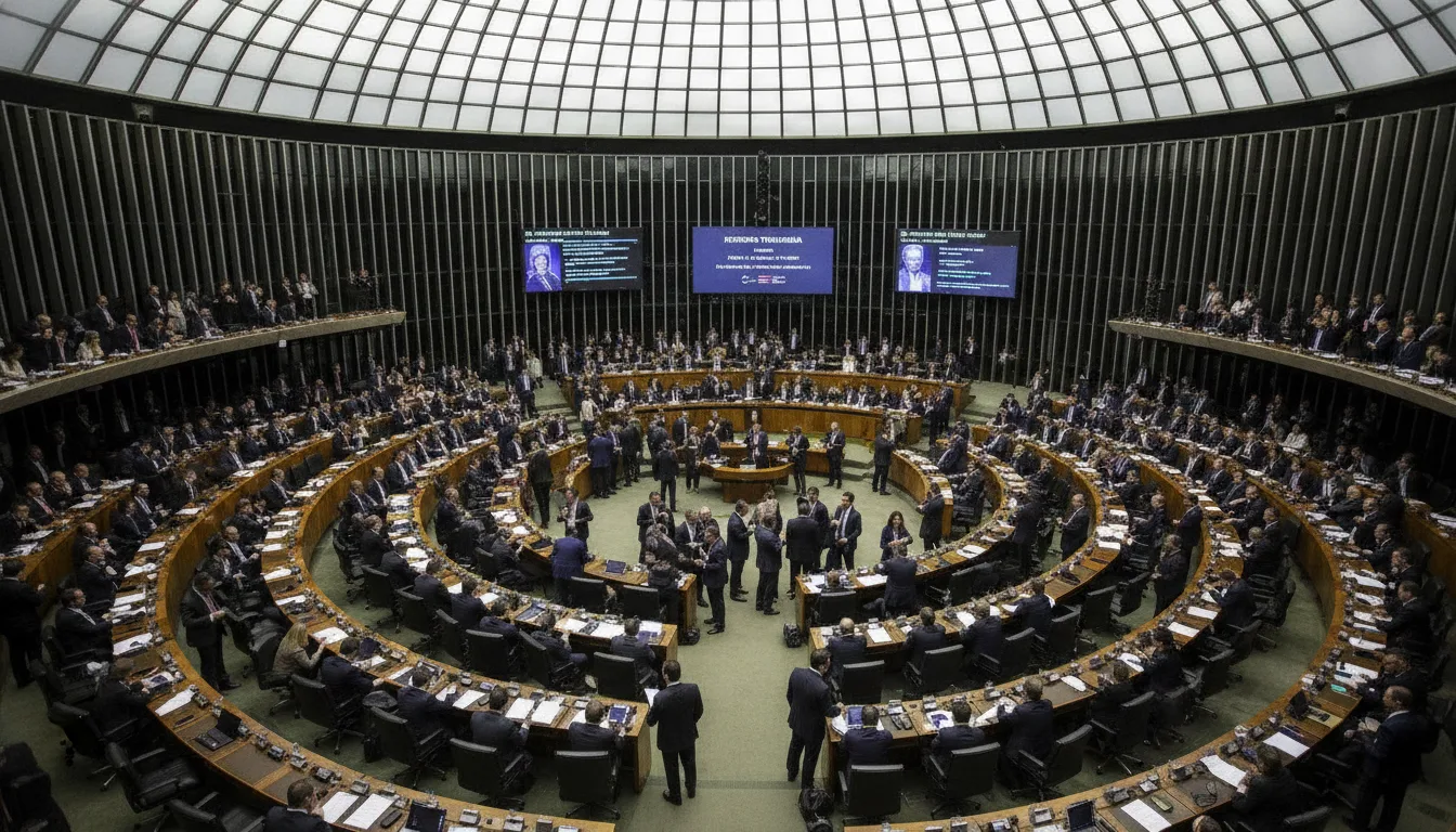 Vista do plenário do Congresso Nacional durante sessão importante | Imagine Company - Agência de Marketing e Vendas em Goiânia - GO - BRASIL