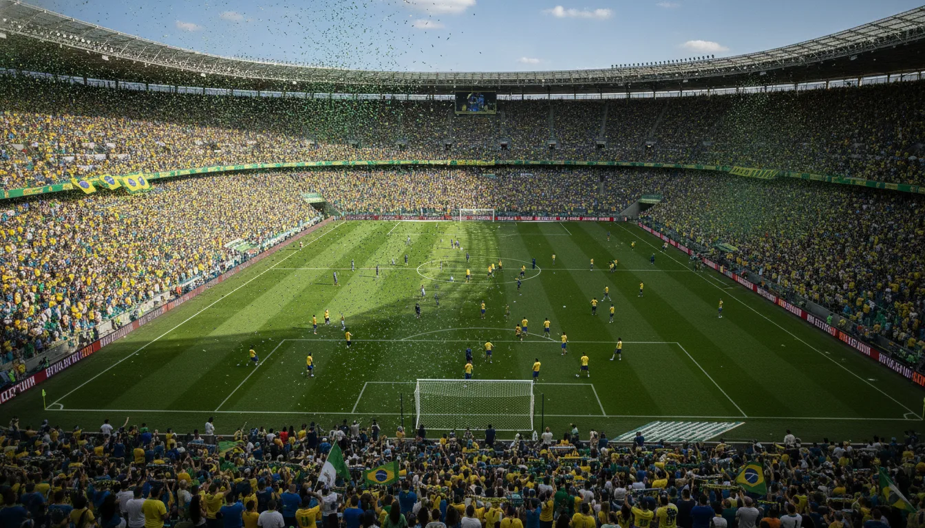 Estádio cheio com a Seleção Brasileira jogando sob a direção de Ancelotti | Imagine Company - Agência de Marketing e Vendas em Goiânia - GO - BRASIL