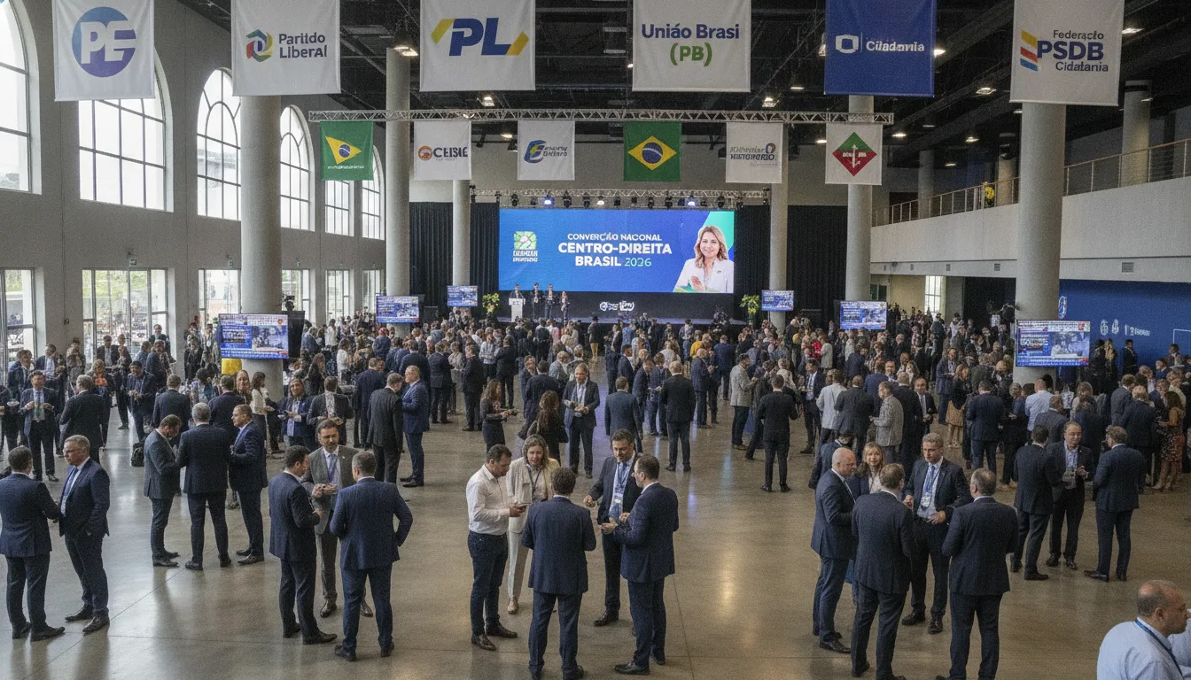 Pessoas reunidas em convenção de partidos centro-direita no Brasil | Imagine Company - Agência de Marketing e Vendas em Goiânia - GO - BRASIL
